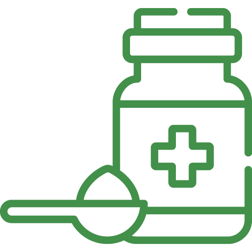 Medication bottle with dosage spoon